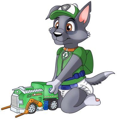 bigger_version_at_the_source canine cub diaper mammal paw_patrol rocky_(paw_patrol) sorrellredwolf young