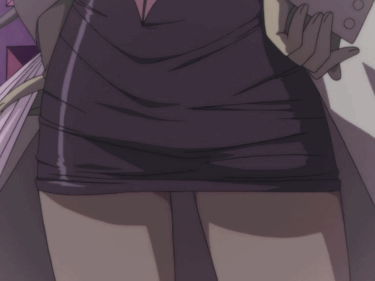 animated animated_gif breasts female glasses hands_on_hips labcoat large_breasts lipstick long_hair makeup renkin_san-kyuu_magical_pokaan smile solo spider subtitled super_doctor_k-ko
