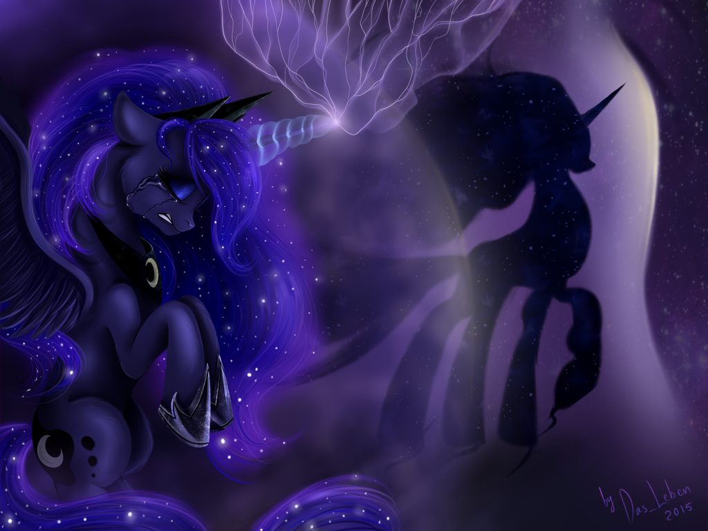 2015 blue_hair crown crying das-leben duo equine female friendship_is_magic hair horn magic mammal my_little_pony necklace princess_luna_(mlp) sparkles tantabus tears winged_unicorn wings