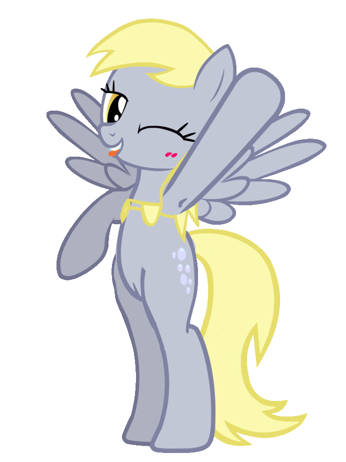 animated bikini blush bottomless clothed clothing derpy_hooves(mlp) equine friendship_is_magic half-dressed horse mammal my_little_pony pony pussy smile swimsuit unknown waving wings