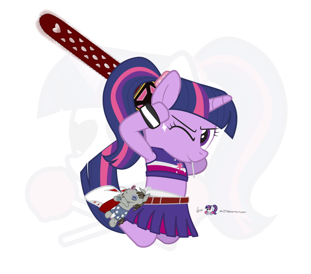 2012 alpha_channel anthro anthrofied candy chainsaw cheerleader clothing dm29 doll equine female food footwear friendship_is_magic fur hair horn lollipop lollipop_chainsaw mammal multicolored_hair my_little_pony one_eye_closed ponytail purple_fur saw shoes simple_background skirt smartypants_(mlp) solo tools transparent_background twilight_sparkle_(mlp) two_tone_hair unicorn wink