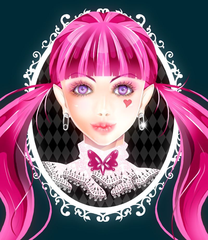 draculaura lips long_hair monster_high purple_eyes thick_lips twintails vampire
