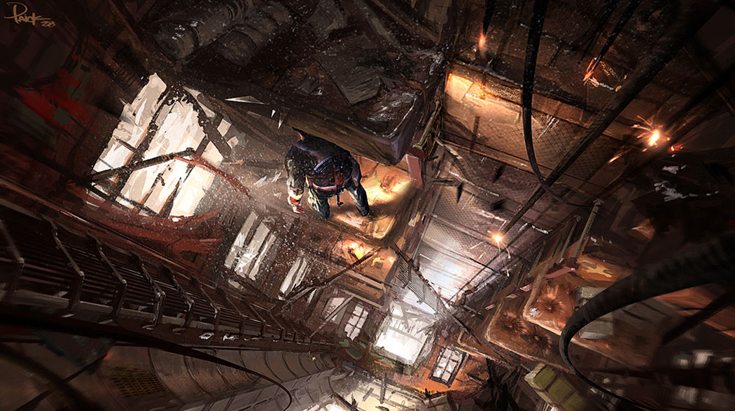 broken_window gun james_paick male_focus nathan_drake naughty_dog rifle seat solo sparks train_interior uncharted uncharted_2 vanishing_point weapon window