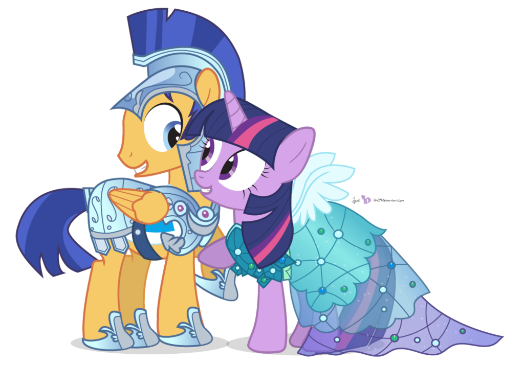 blue_eyes blue_hair dm29 duo equine female feral flash_sentry_(mlp) friendship_is_magic fur hair horn horse male mammal multicolored_hair my_little_pony pegasus pony purple_fur simple_background smile twilight_sparkle_(mlp) unicorn winged_unicorn wings