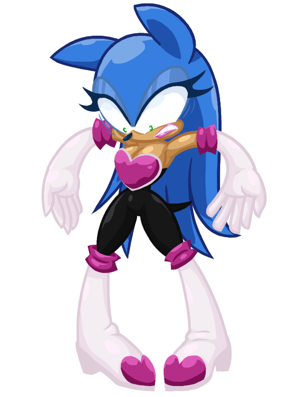 cleavage clothed clothing cosplay female gloves green_eyes hedgehog lips mammal quarma solo sonic_(series) sonic_the_hedgehog