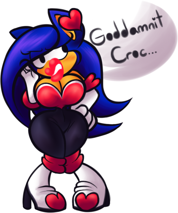 big_breasts big_lips blush breasts cleavage clothed clothing crossgender english_text female hedgehog high_heels mammal quarma solo sonic_(series) sonic_the_hedgehog text wide_hips