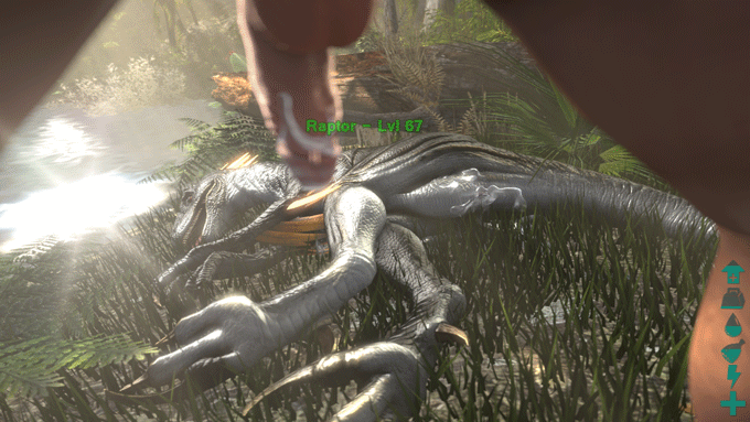 2015 3d after_sex animated ark_survival_evolved balls bestiality cgi claws cum cum_in_pussy cum_inside cum_on_body cum_on_ground cum_on_penis digital_media_(artwork) dinosaur dragon-v0942 feathers female feral forest grass hud human interspecies jungle lens_flare male male/female mammal nude open_mouth penis pussy raptor scalie source_filmmaker swamp teeth text throbbing tongue tongue_out tree twitching vegetation video_games water