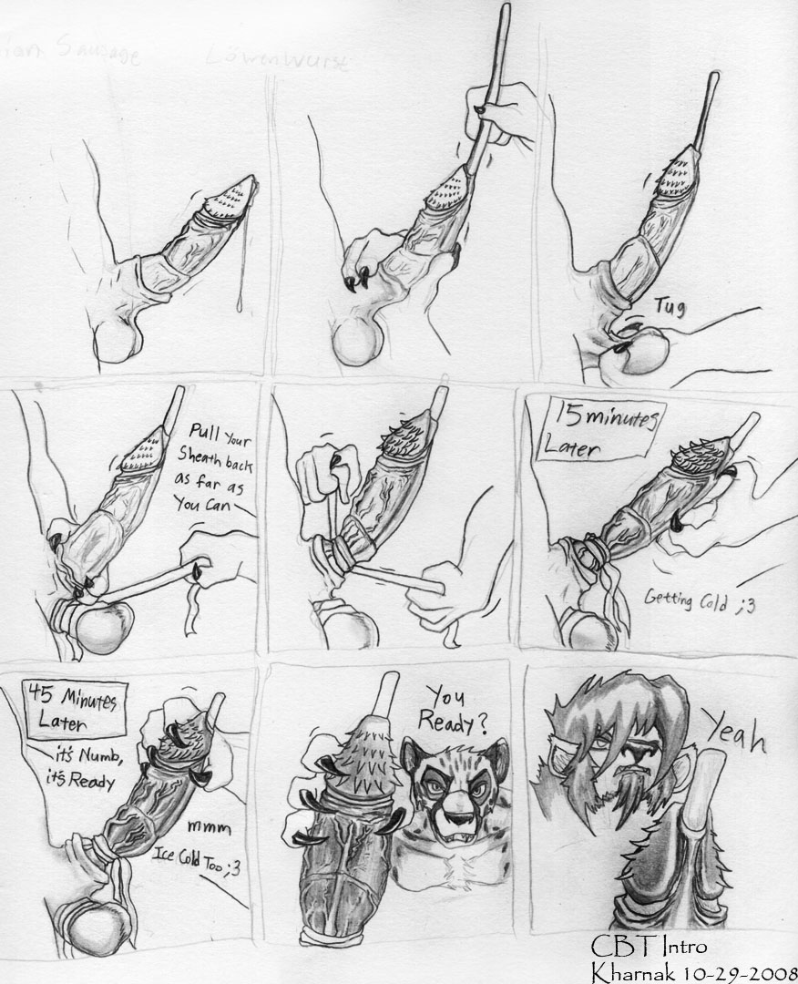 anthro cock_and_ball_torture insertion kharnak male male/male penetration sounding urethral urethral_insertion urethral_penetration
