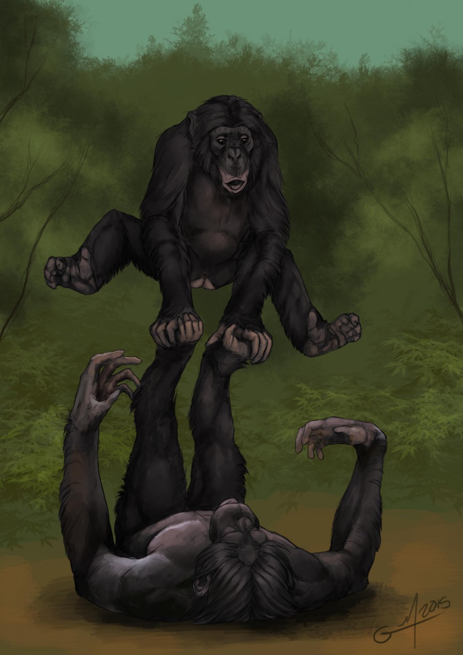 anthro ape baboon fur hair mammal monkey nude paws prehensile_feet primate