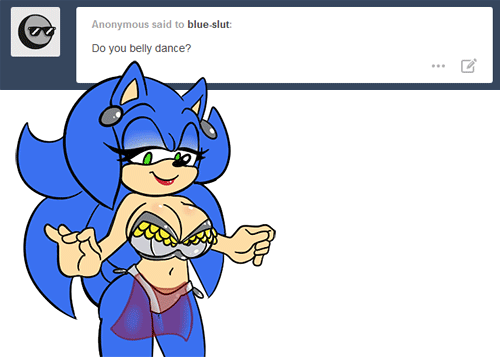 2015 animated anthro big_breasts breasts cleavage clothed clothing crossgender cuisine female hedgehog mammal skimpy solo sonic_(series) sonic_the_hedgehog