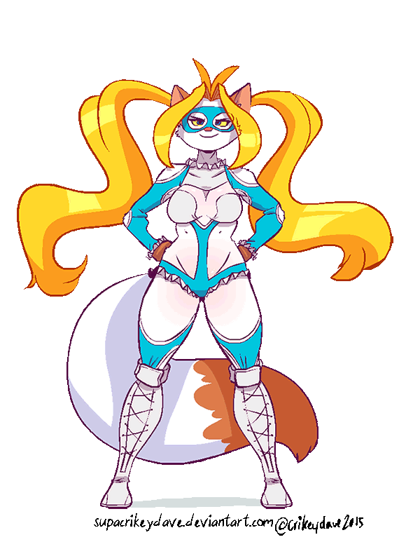 2015 alpha_channel animated anthro big_breasts blonde_hair blue_eyes bouncing_breasts breasts cat cosplay feline female fur hair jumping las_lindas long_hair mammal rainbow_mika sarah_silkie simple_background solo street_fighter supacrikeydave transparent_background video_games white_fur