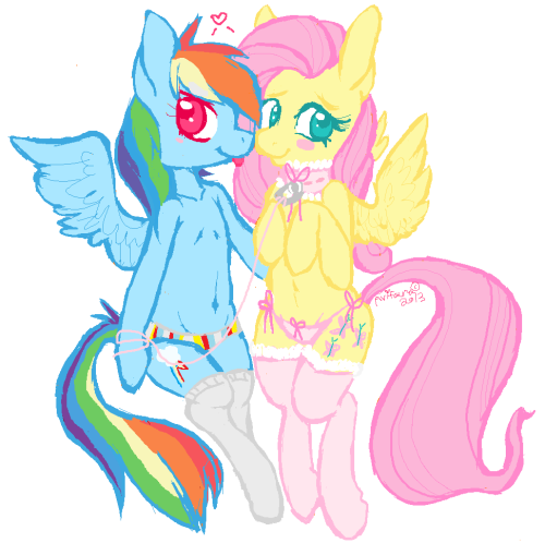 brony clothing collar domination equine female female/female female_domination fluttershy_(mlp) friendship_is_magic legwear licking lingerie mammal master mistress my_little_pony naughtywrens panties pegasus petplay rainbow_dash_(mlp) roleplay smirk socks stockings submissive tongue tongue_out underwear wings