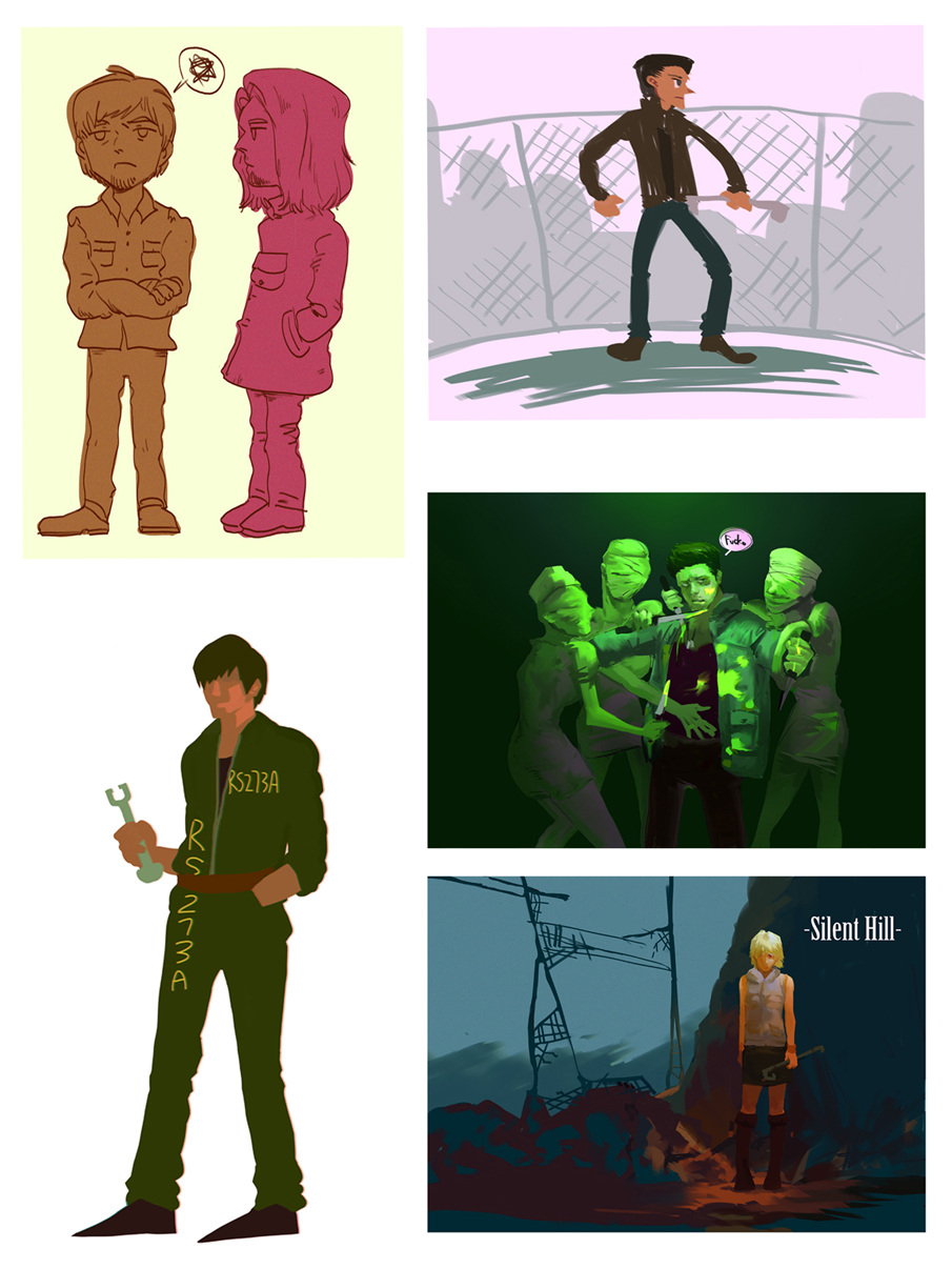 2boys alex_shepherd bad_id bad_pixiv_id bubble_head_nurse crossover harry_mason heather_mason henry_townshend highres monster_girl multiple_boys murphy_pendleton nurse silent_hill silent_hill:_downpour silent_hill:_homecoming silent_hill_1 silent_hill_3 silent_hill_4 walter_sullivan xddmlgb