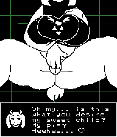 &lt;3 animated anthro big_breasts breasts caprine clothing dialogue english_text female fur goat horn long_ears mammal masturbation pussy pussy_juice solo somescrub spread_legs spread_pussy spreading text toriel undertale video_games white_fur