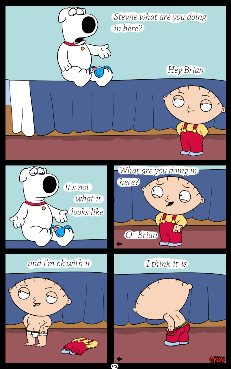 baby brian_griffin canine charliemon comic dog family_guy hi_res human male male/male mammal penis stewie_griffin young