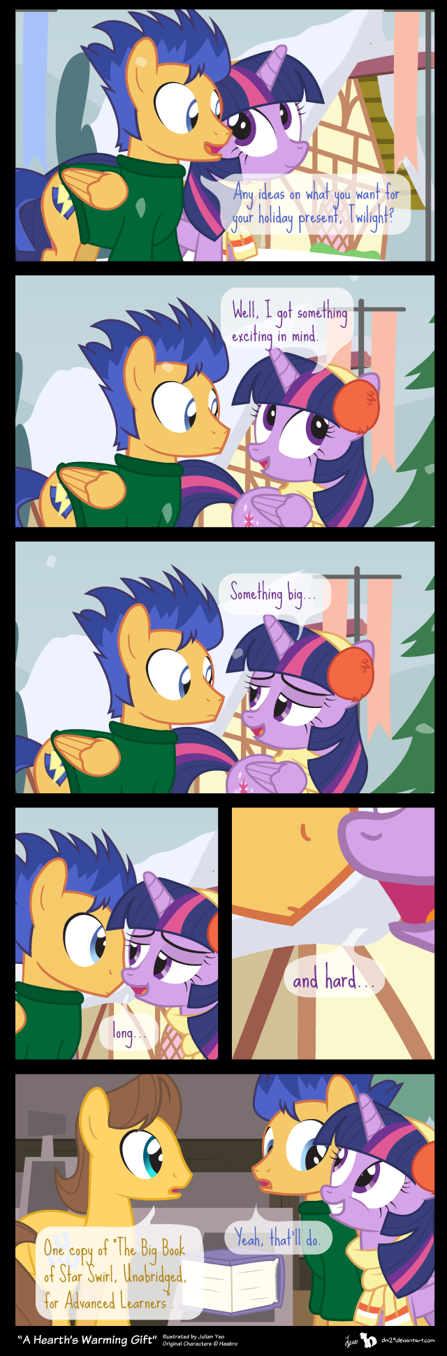 2015 book caramel_(mlp) comic dialogue dm29 english_text equine female flash_sentry_(mlp) friendship_is_magic horn humor male mammal my_little_pony pegasus pun text twilight_sparkle_(mlp) winged_unicorn wings