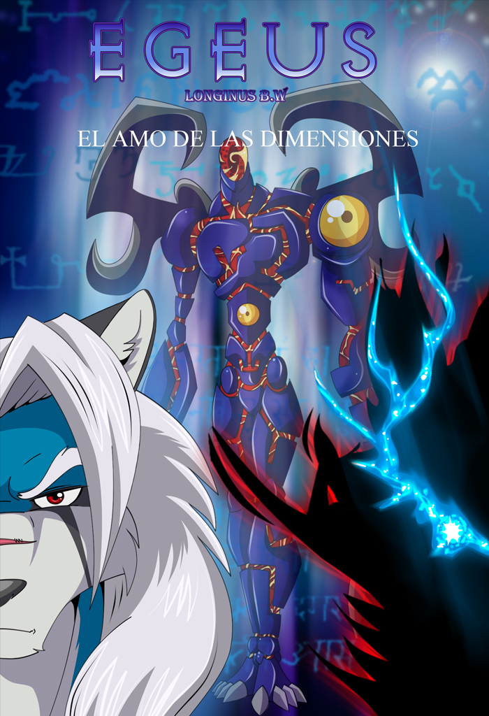 2010 abstract_background ambiguous_gender anthro black_eyes black_nose canine detailed_background digital_media_(artwork) duo fur hair humanoid lonbluewolf longinus_bluewolf looking_at_viewer male mammal spanish_text symbol text white_hair white_sclera wolf