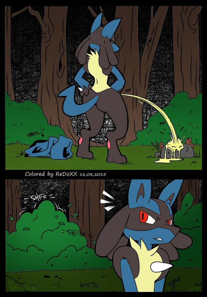 a appears by colorized invalid_tag lucario nastacula nintendo pok&eacute;mon redoxx video_games