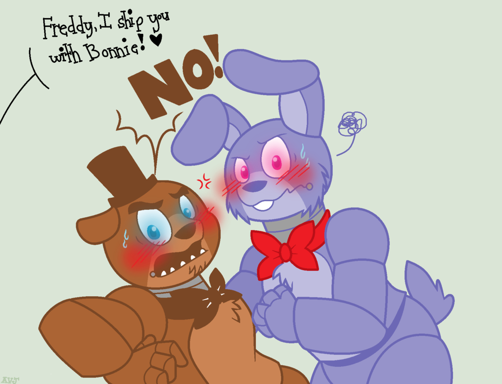 2016 animatronic avj_(artist) bear bonnie_(fnaf) five_nights_at_freddy's freddy_(fnaf) glowing glowing_eyes lagomorph machine mammal rabbit robot video_games