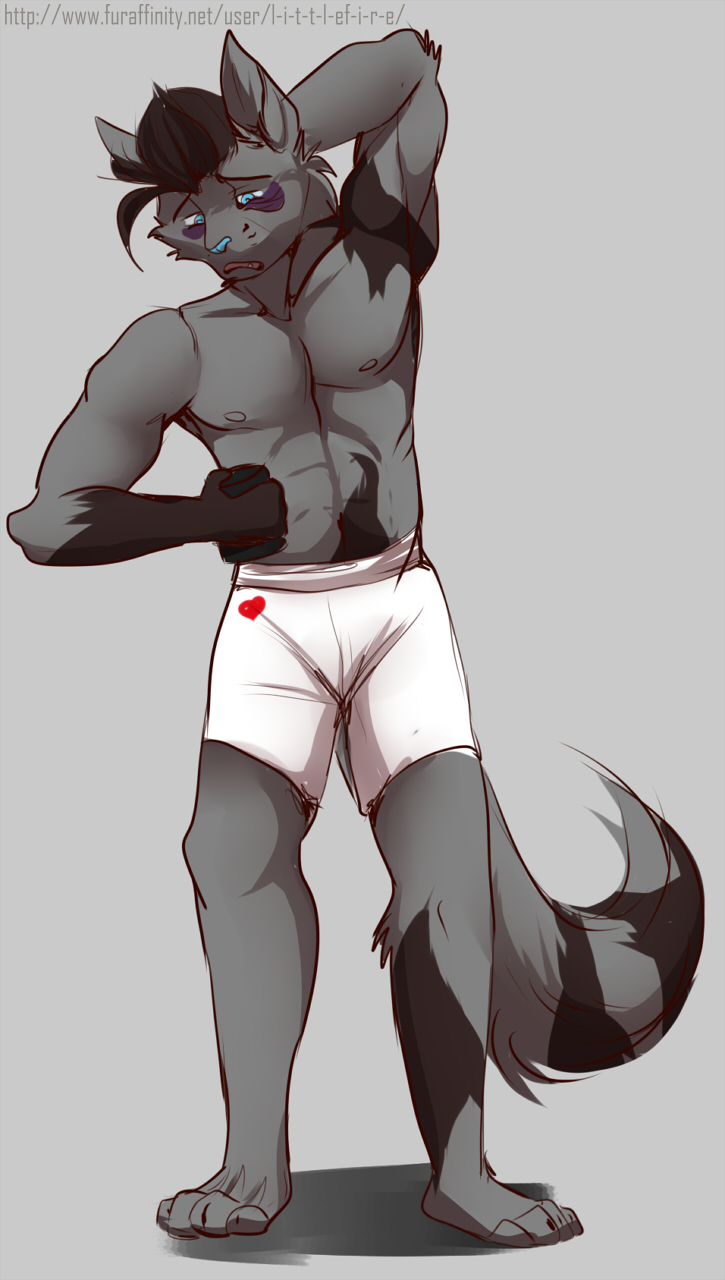 anthro briefs clothed clothing feline invalid_tag l-i-t-t-l-e_f-i-r-e male mammal nipples solo staning underwear