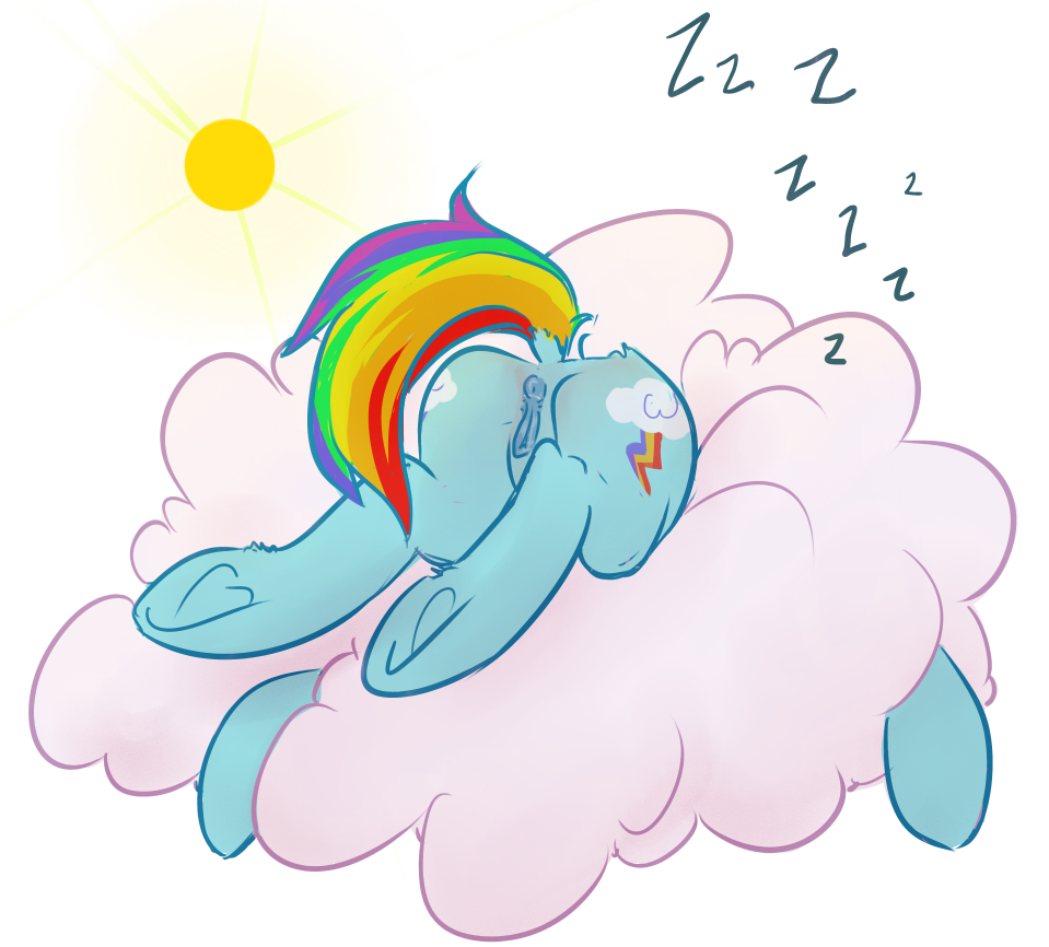 anus butt equine female feral friendship_is_magic inlucidreverie mammal my_little_pony pegasus pussy rainbow_dash_(mlp) sleeping solo wings