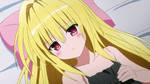 age_regression animated animated_gif blonde_hair konjiki_no_yami long_hair lowres red_eyes to_love-ru younger