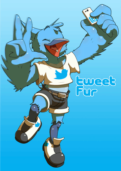 2019 animated anthro avian beak bird blue_feathers feathers male nakayan open_mouth smile solo tweetfur twitter