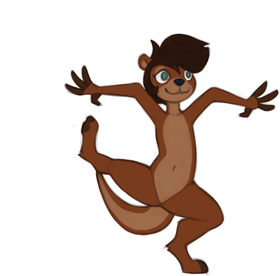 animated anthro dancing keith_(marsminer) male mammal marsminer mustelid otter solo