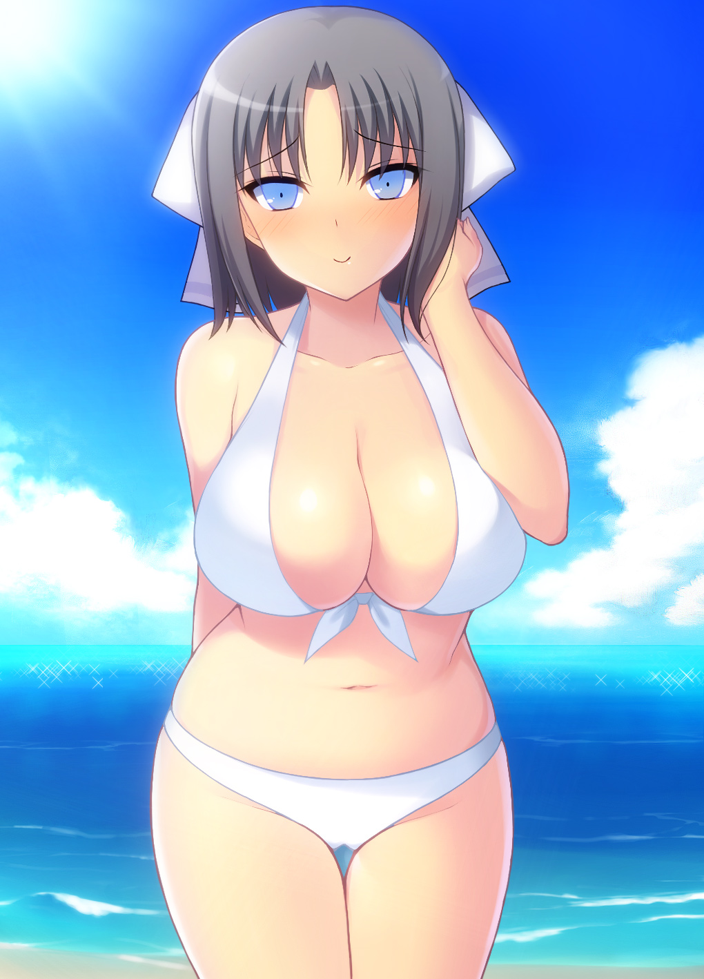 bikini cameltoe cleavage kyoku_tou senran_kagura swimsuits yumi_(senran_kagura)