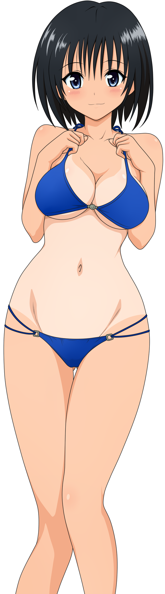 bikini cleavage kirisaki_kyouko shige_(moe-ren.net) swimsuits tan_lines to_love_ru