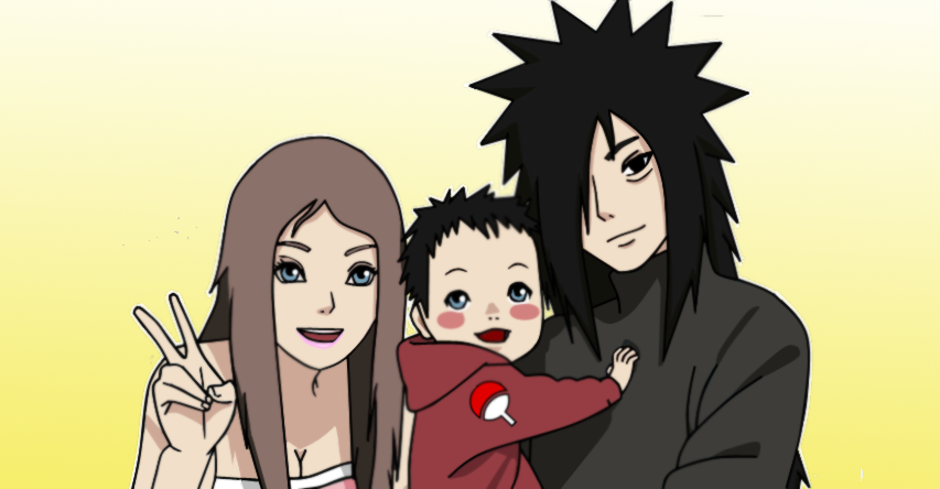 1female 2boys family males multiple_boys naruto uchiha_madara