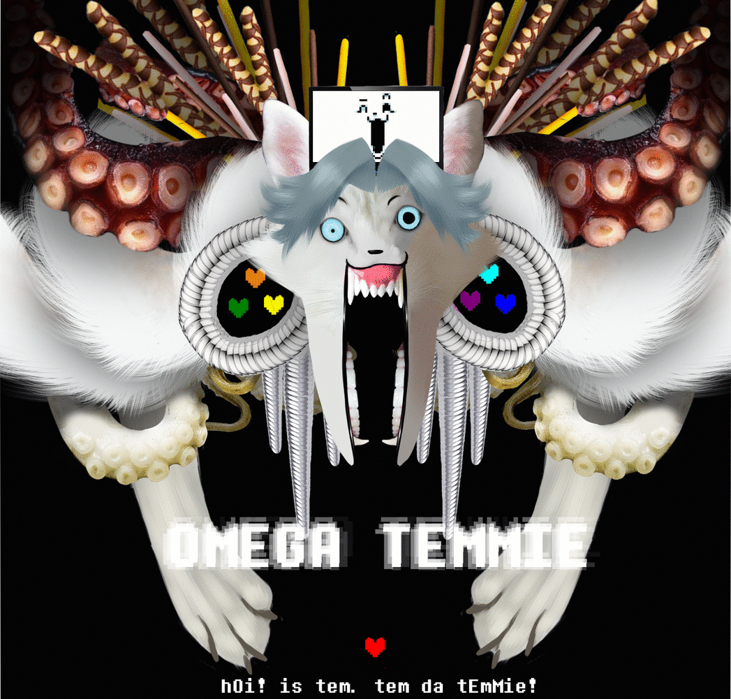 animated english_text fangs fur multi_eye nightmare_fuel photoshop_temmie temmie_(undertale) tentacles text underswap undertale video_games what_has_science_done where_is_your_god_now white_fur