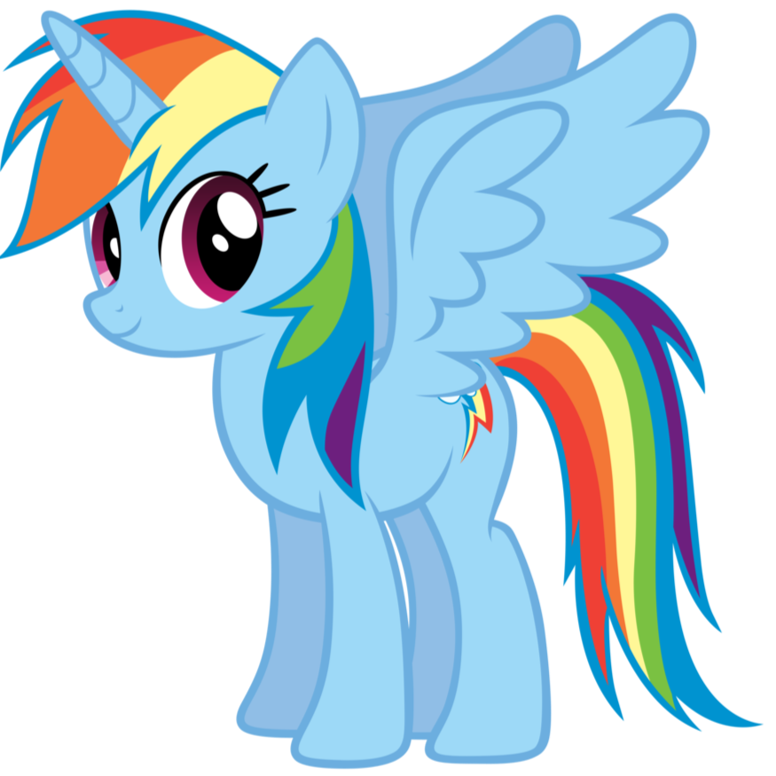 blue_fur cutie_mark equine feathered_wings feathers female feral friendship_is_magic fur hair horn horse mammal multicolored_hair my_little_pony pegasus pony rainbow_dash_(mlp) rainbow_hair solo winged_unicorn wings