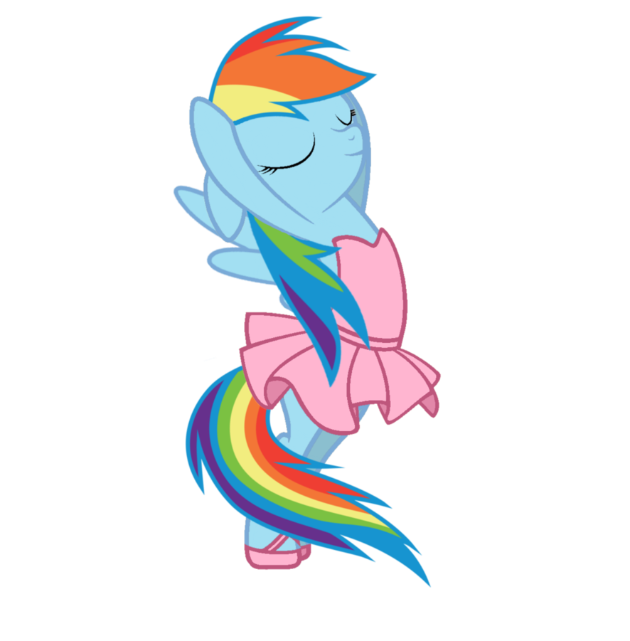ballerina blue_fur clothing equine eyes_closed feathered_wings feathers female feral friendship_is_magic fur hair horse mammal multicolored_hair my_little_pony pegasus pony rainbow_dash_(mlp) rainbow_hair simple_background skirt solo tutu wings