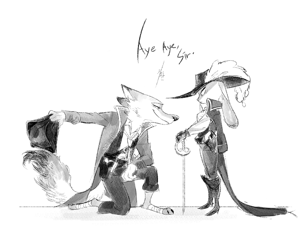 2016 anthro canine digital_media_(artwork) disney duo female fox fur ganym0 grey_fur hi_res judy_hopps lagomorph mammal nick_wilde rabbit zootopia