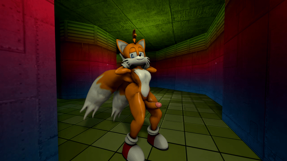 2016 3d_(artwork) animated anthro balls canine darksorm digital_media_(artwork) erection fox male mammal miles_prower nude penis solo sonic_(series)