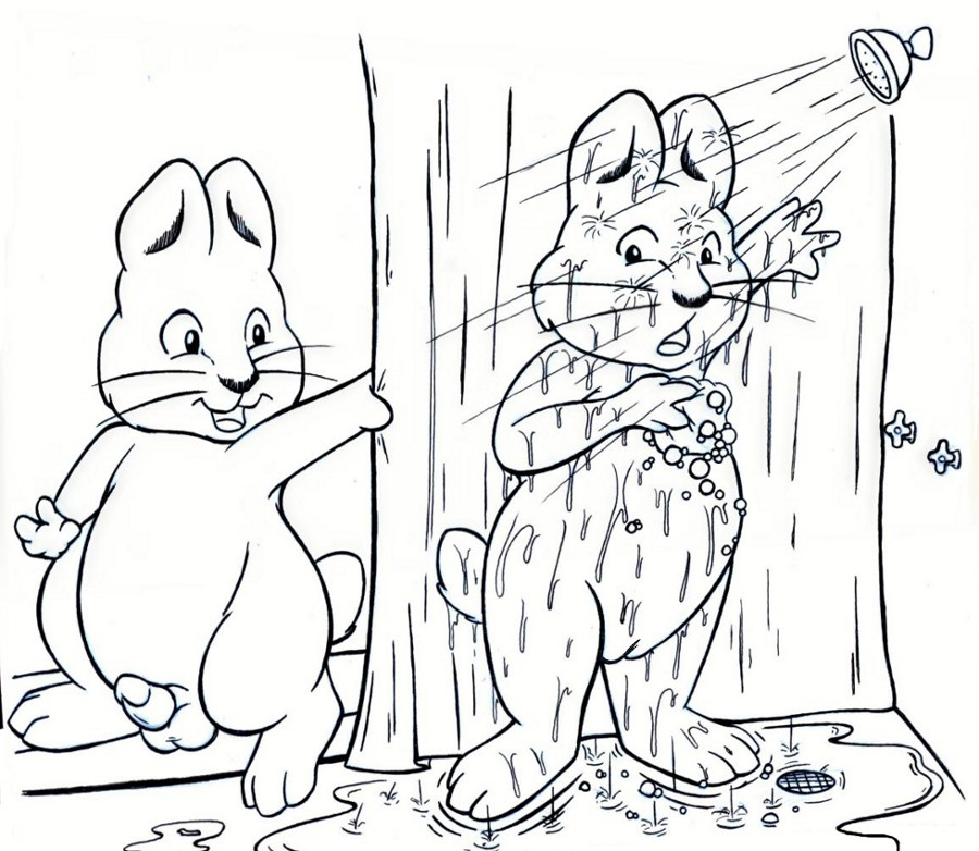 anthro balls betweenthelions cub female lagomorph male mammal max_(max_and_ruby) max_and_ruby nude penis pussy rabbit ruby_(max_and_ruby) shower soap wet young