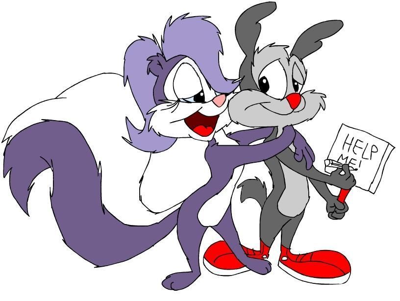 atabal calamity_coyote canine coyote female fifi_la_fume male mammal skunk sneakers tiny_toon_adventures warner_brothers