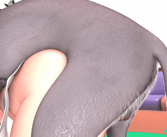 3d all_fours animated animated_gif ass bestiality close-up dog doggystyle from_behind head_out_of_frame hetero interspecies sex uncensored vaginal yoshino_momiji yosino