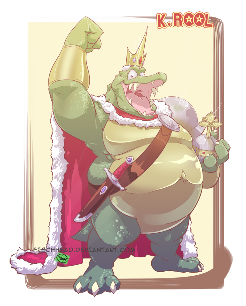 3_toes anthro barefoot cape clothing crocodile crocodilian crown donkey_kong_(series) fischhead king_k_rool male nintendo reptile scalie solo toes video_games weapon