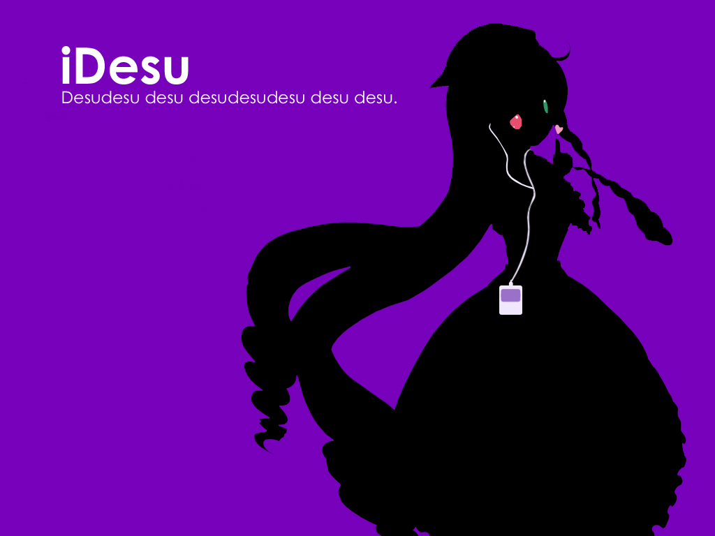 desu ipod parody purple rozen_maiden silhouette suiseiseki