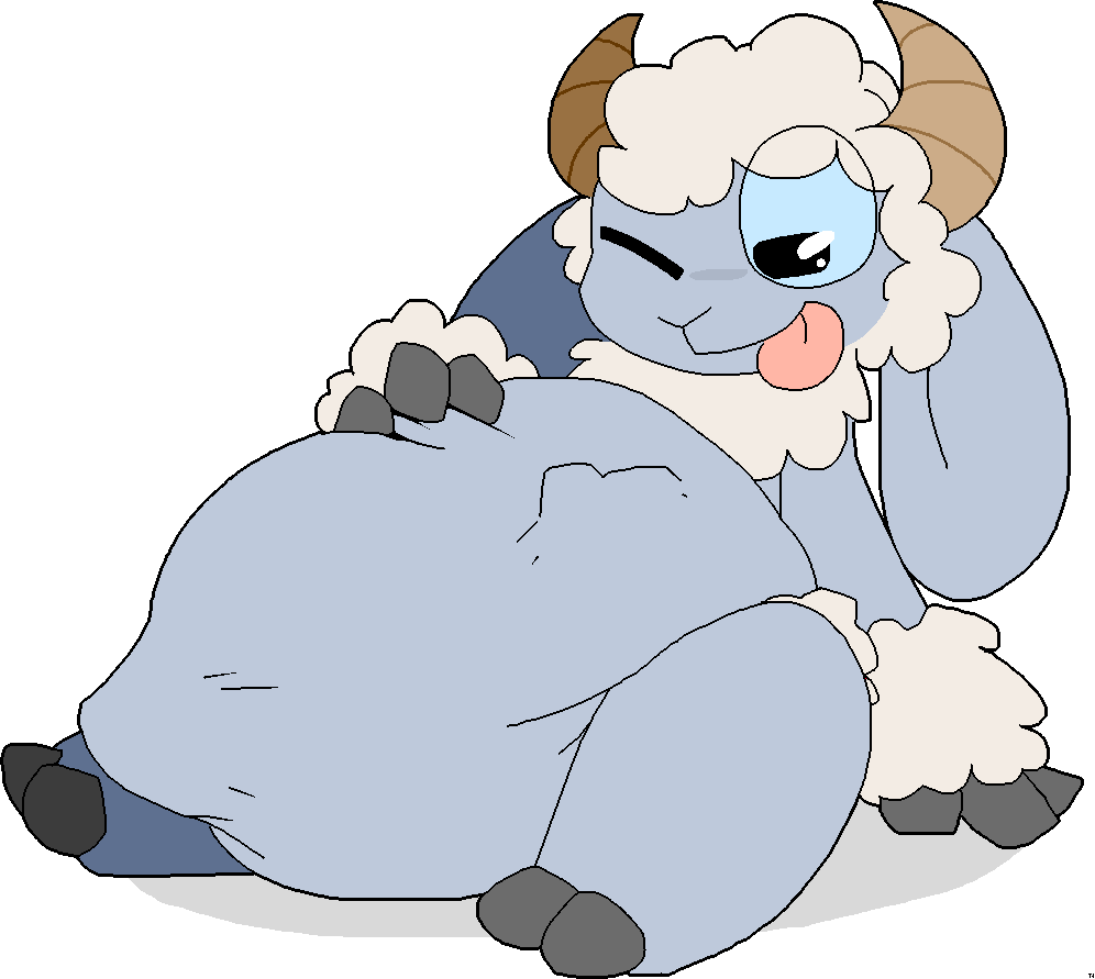 ;p belly big_belly bulge caprine mammal musicsheep_(character) sheep simple_background stomach tagme timigi_(artist) tongue tongue_out vore white_background