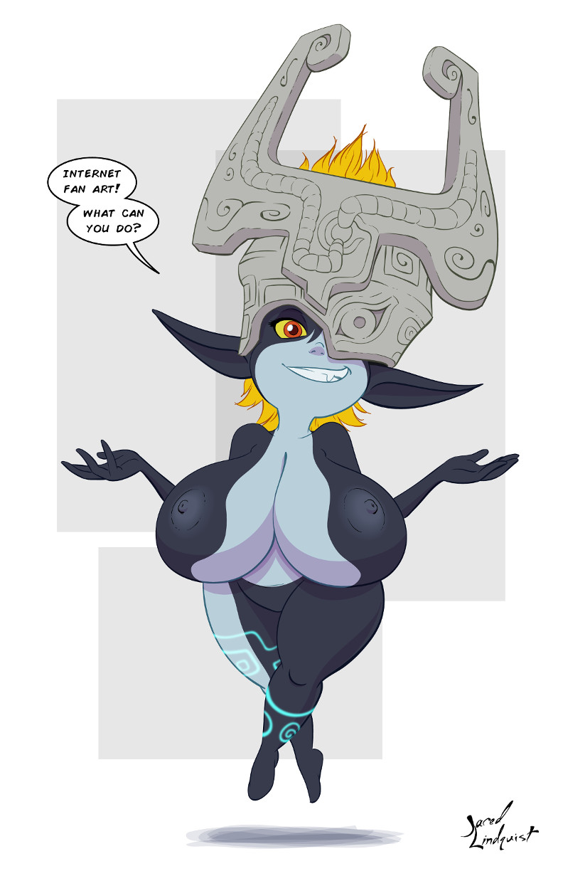 big_breasts breasts english_text female huge_breasts imp jklind looking_at_viewer midna nintendo pointy_ears solo text the_legend_of_zelda thick_thighs twilight_princess video_games wide_hips