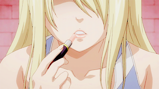 1girl animated animated_gif blonde_hair fairy_tail female gaston18 lipstick long_hair lucy_heartfilia parted_lips solo