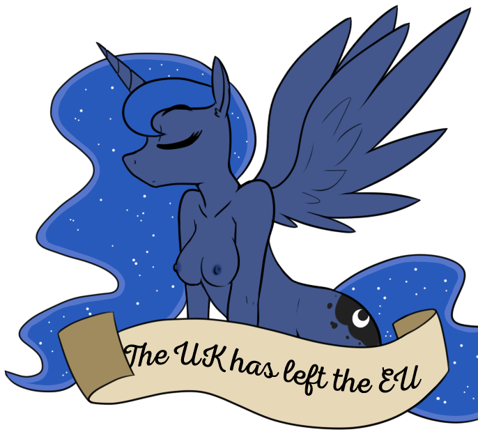 2016 alpha_channel anthro anthrofied areola blue_hair breasts brexit cutie_mark english_text equine eyes_closed feathered_wings feathers female friendship_is_magic hair horn long_hair mammal my_little_pony nipples nude politics princess_luna_(mlp) simple_background small_breasts solo spread_wings text transparent_background whatsapokemon winged_unicorn wings