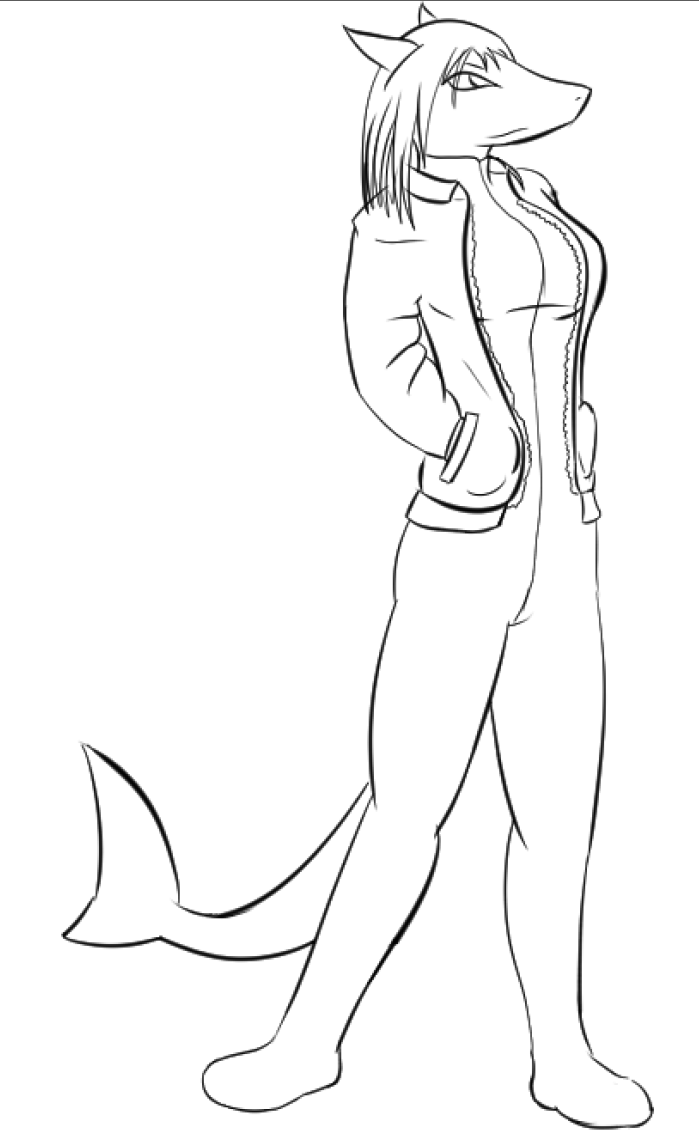 2016 anthro clothed clothing female fierywitherrose fish hair helium2 hi_res marine nova_whitesail shark simple_background smile solo