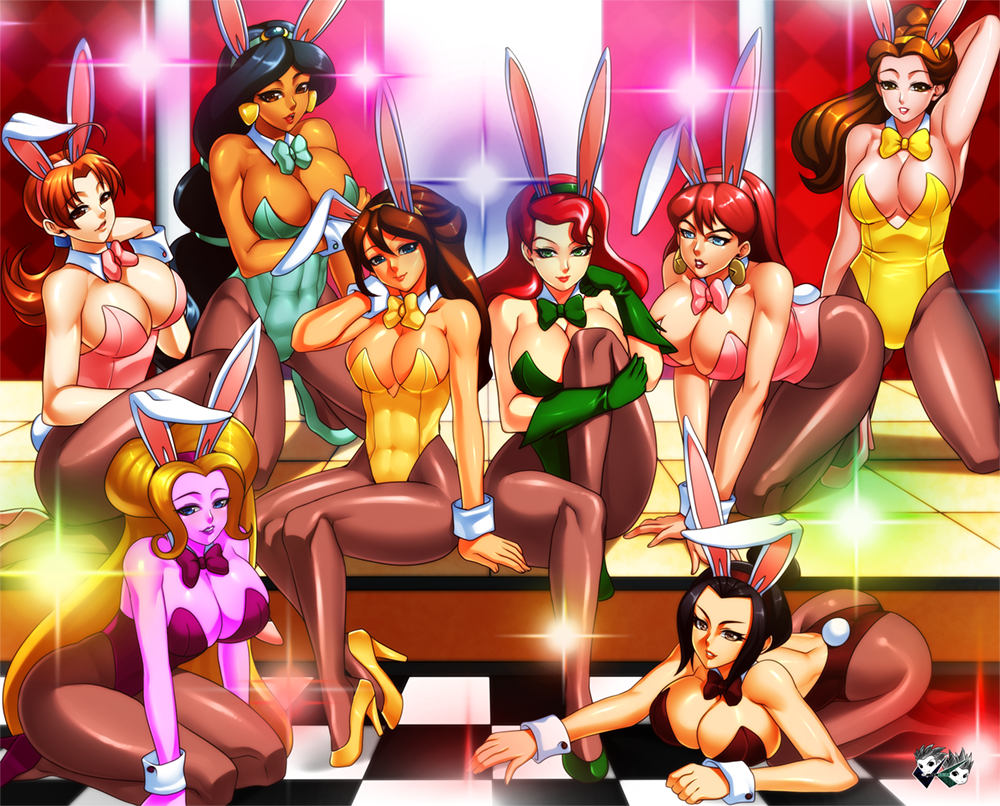 6+girls aladdin aphrodite avatar:_the_last_airbender azula batman_(series) beauty_and_the_beast belle_(disney) breasts brown_hair bunny_girl crossover dark_skin disney giganta hanako_(pokemon) harem hercules jadenkaiba jane_porter jasmine justice_league large_breasts milf multiple_girls poison_ivy pokemon tarzan