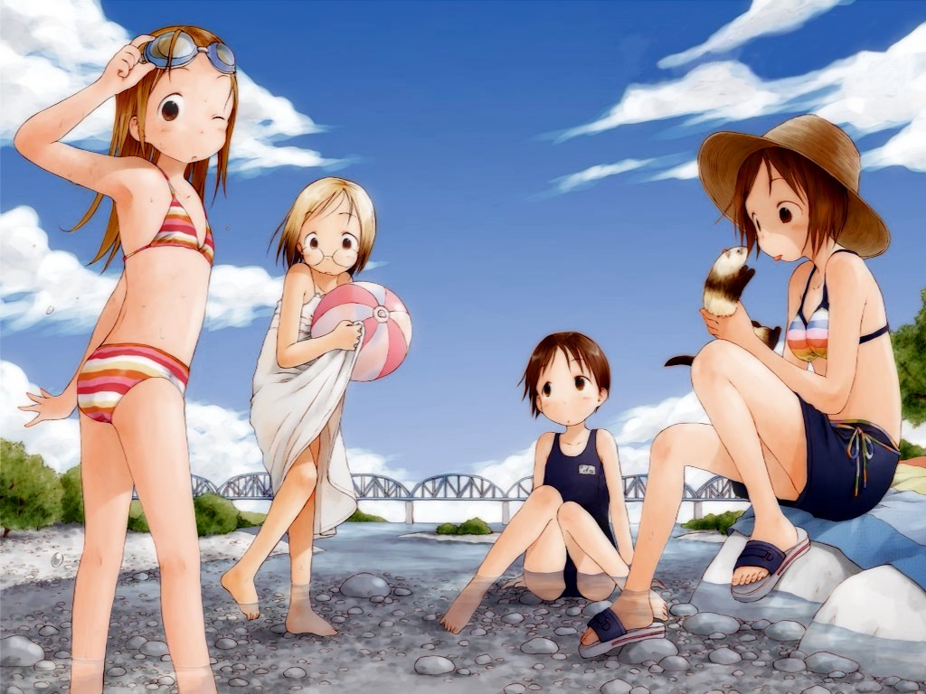 barasui duplicate ferret ichigo_mashimaro itou_chika itou_nobue john matsuoka_miu sakuragi_matsuri swimsuit