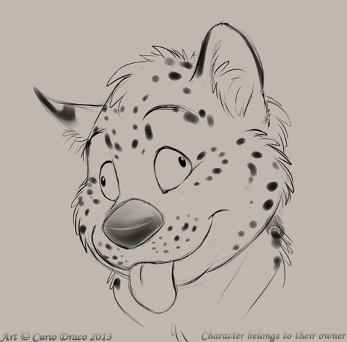 2013 anthro black_nose blep curiodraco derp_eyes eyebrows feline fur hybrid leopard mammal mars_(thequeenofmars) monochrome mustelid otter simple_background sketch snow_leopard tongue tongue_out