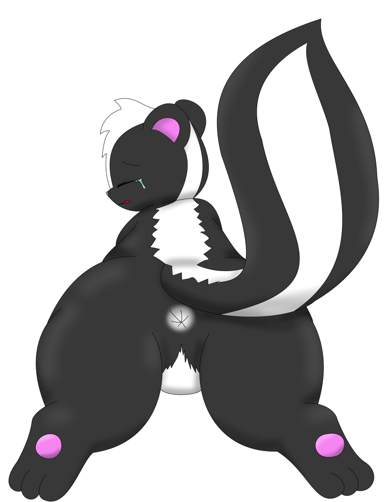 alpha_channel ambiguous_gender anus butt crying cub featureless_crotch mammal pawpads simple_background skunk skurry sorry source_request tears transparent_background unknown_artist young